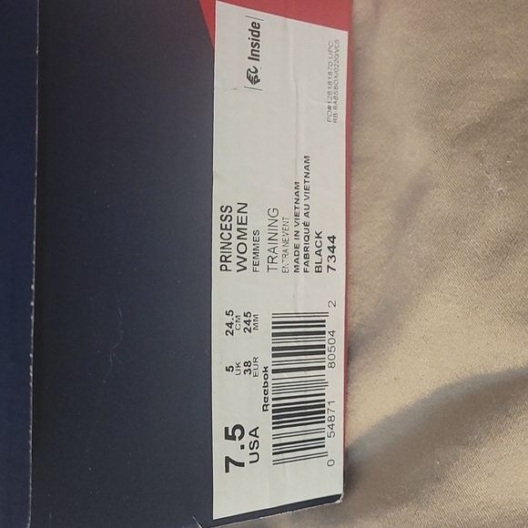 Reebok black Women's "Princess" athletic shoes size 7.5 - Picture 2 of 12